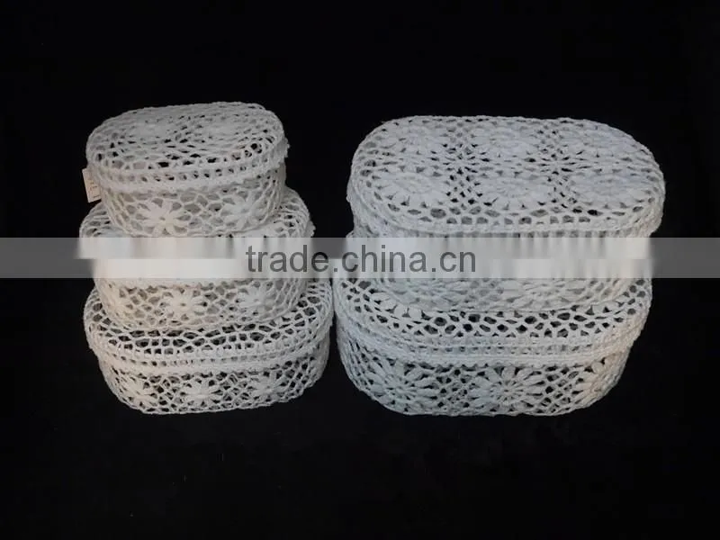Handmade home storage tray with lid