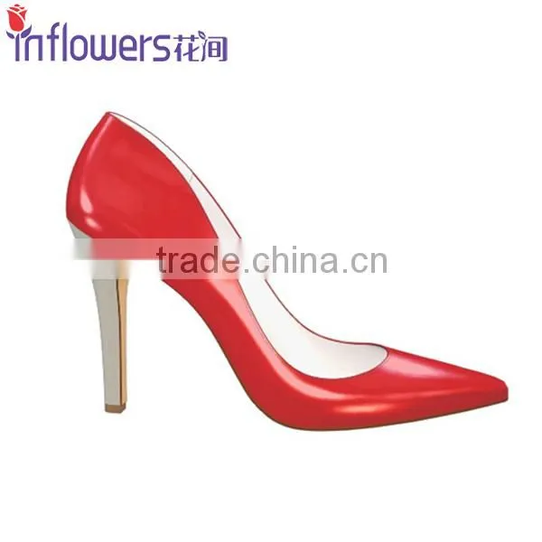 Classical style handmade patent leather pointed toe ladies prom shoes,fancy ladies shoes