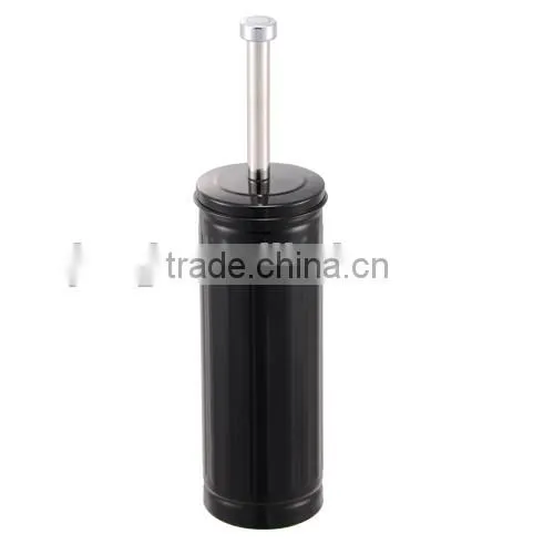 galvanized metal round toilet brush with holder with plastic brush