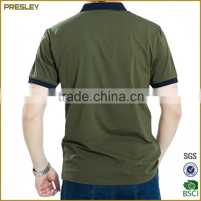 2016 OEM custom men navy cotton classic collar dri fit polo shirt wholesale