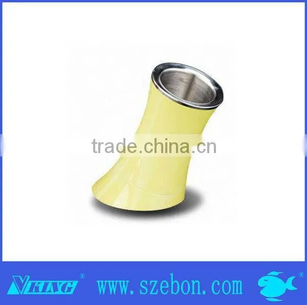 Hot sale stainless steel ice bucket with black PU leather bar tools