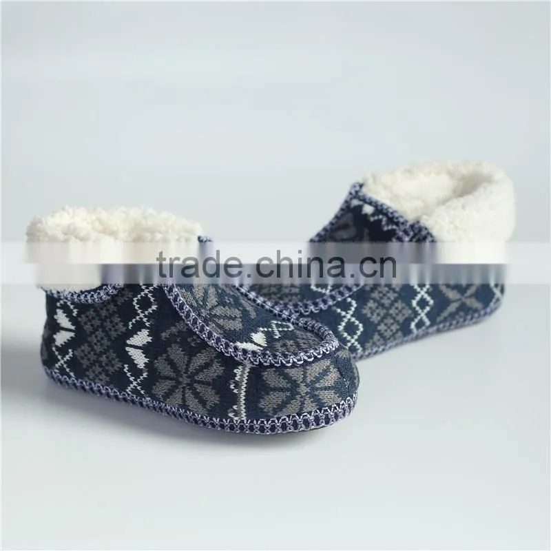 Women ankle slipper boots with shoe lace