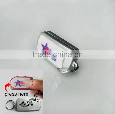 ABS plastic pre-record talking button Keychain For promotion gift