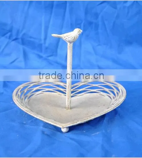 Antique Pedestal Vintage Style Cast Iron Bird Feeder