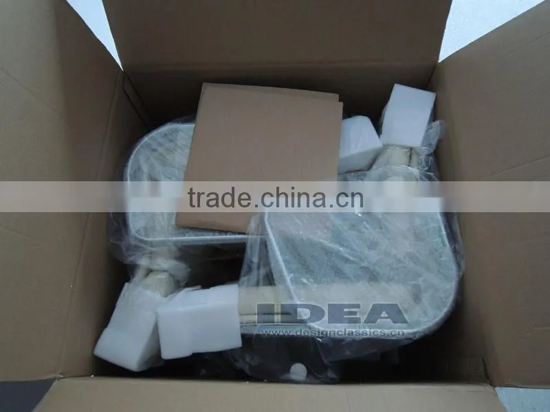 Replica Charles and Ray Low Back Soft Pad Desk Chair EA217 - Cream White Color Genuine Leather