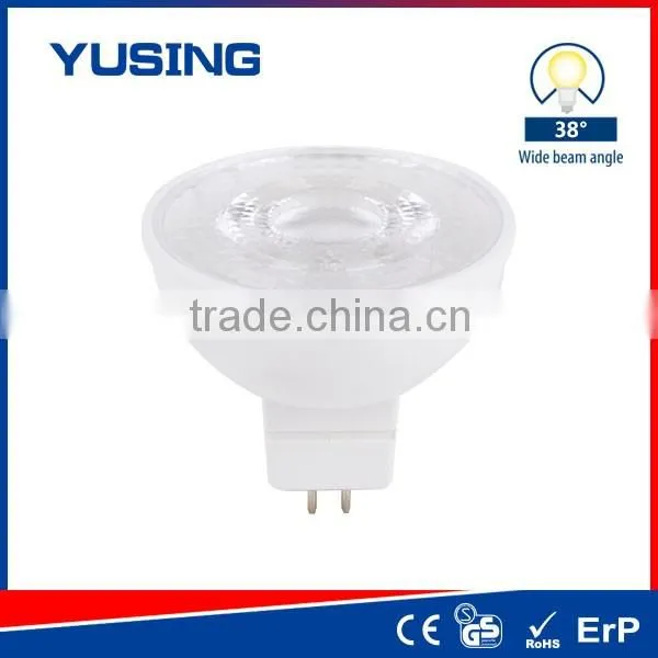 Plastic Cover MR16 Spotlight GU5.3 220V LED 38 Degree MR16 LED Bulb