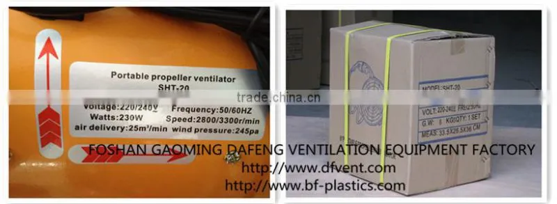 200mm 300mm Industrial Portable Air Ventilators