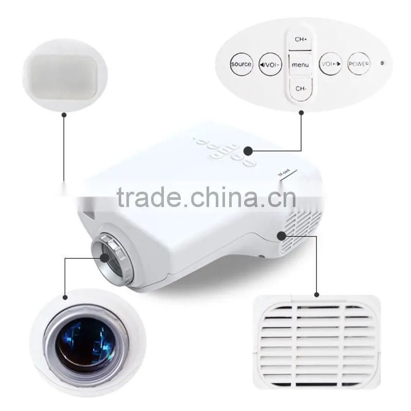 Newest Smallest TV USB AV HDMI VGA Home Theater Portable Digital LCD Gobo Game Star Mini 3D LED Video Projector