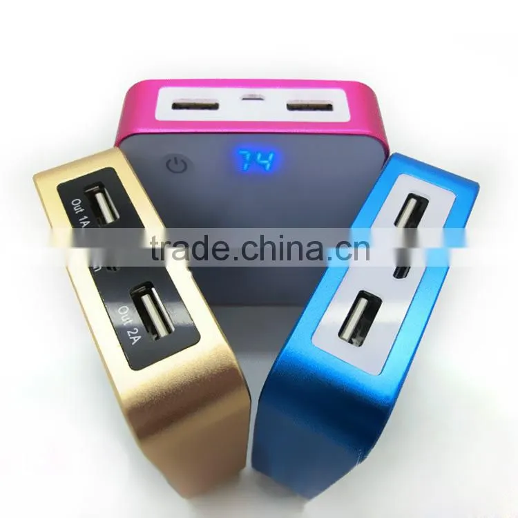 High end promotion gift powerbank usb charger with 40 pages auto sliding LED advertising poster, custom logo available