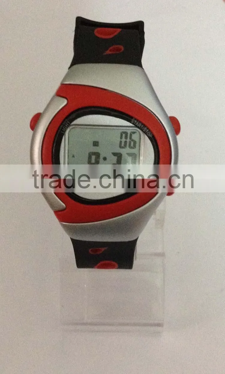 analog digital wrist watch pu silicone multi-function digital watch red w digital watch