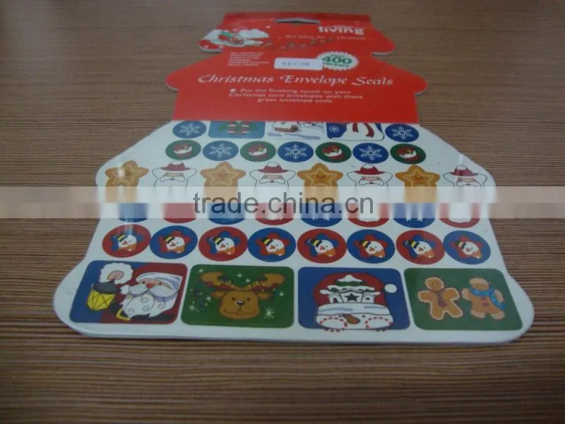 Merry Christmas reusable sticker paper,PVC finish peel off sticker paper,vinyl wall paper sticker