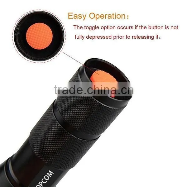 E17 XM-L T6 2000 Lumen Zoomable and Waterproof LED Flashlight