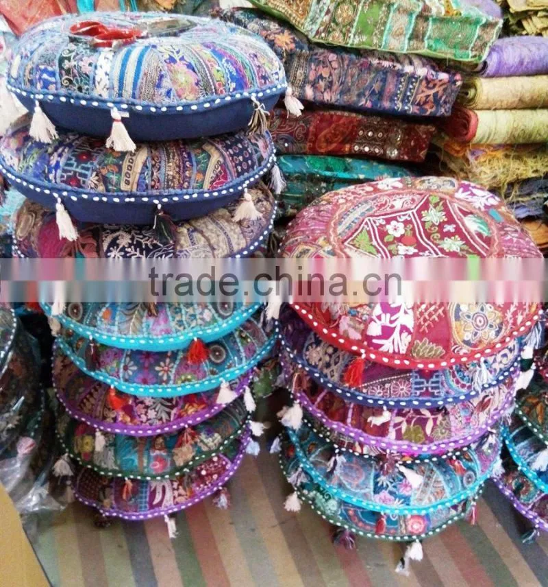 Buy Gorgeous Vintage Fabric Patch Work Ottoman Foot Stool Bean Bag Floor Pouf
