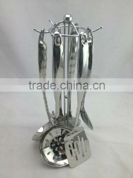 lastest 6pcs hanging stainless steel kitchenware
