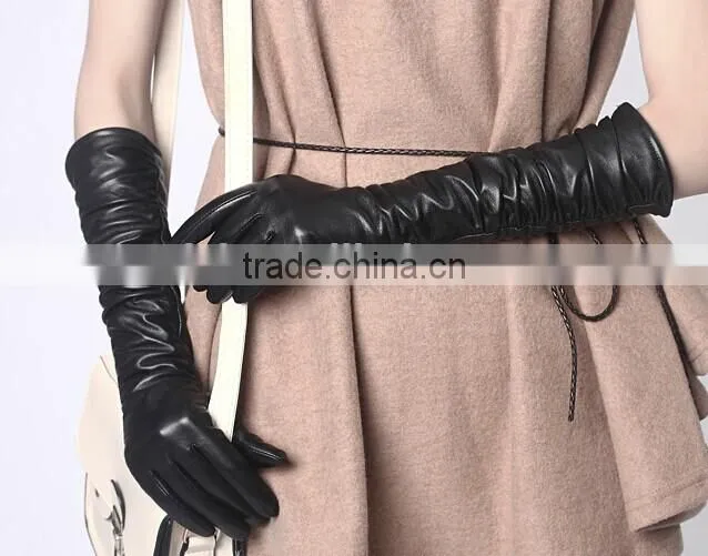 2016 new style Ladies Long Nappa sheep Leather Glove