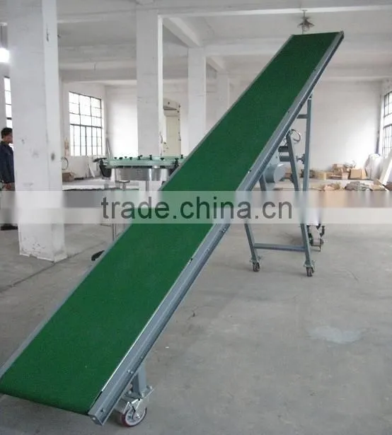 Incline belt conveyor