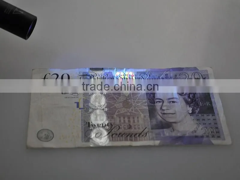 Purple Light 1W UV LED Flashlight for Money Detect Wholesale(365nm)