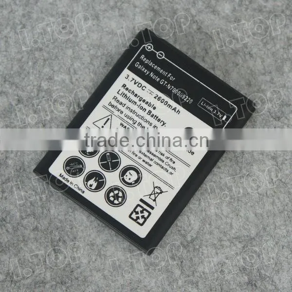 Backup battery for Samsung Galaxy Note1 N7000 I9220 ,3.7V 2600mAh,18 months warranty