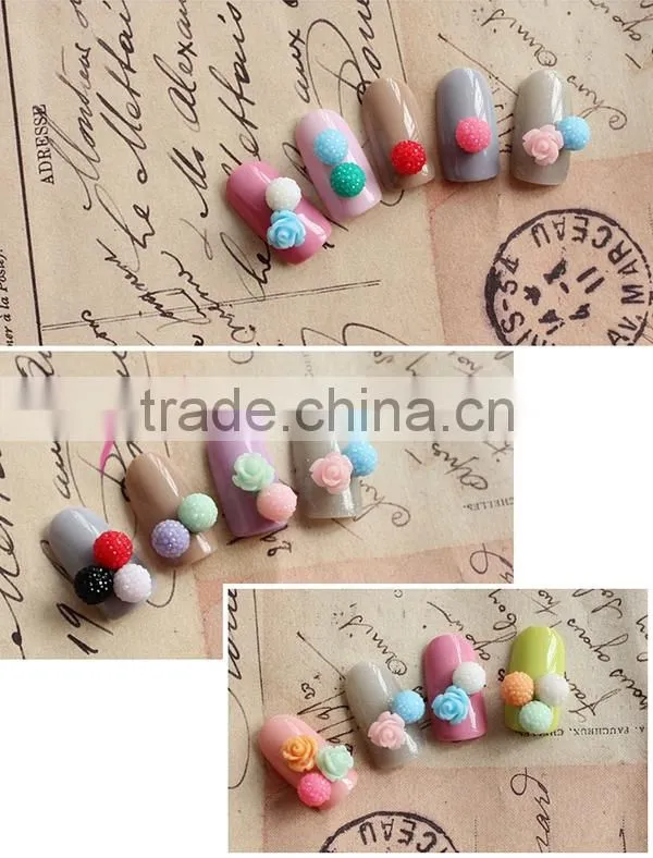 Easam 7mm 12 Colors small Hydrangea resin nail art decoration 3D