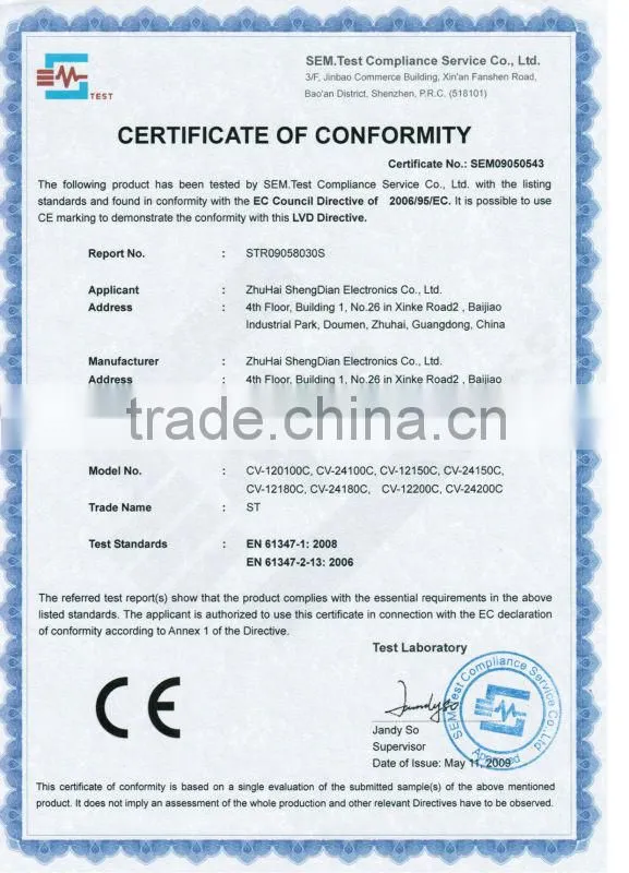 IP67 led driver 100W 12V 24V SAA certificate