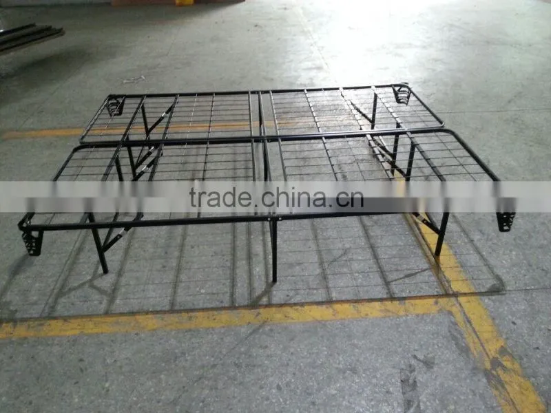 Queen size storage steel mattress bed frame