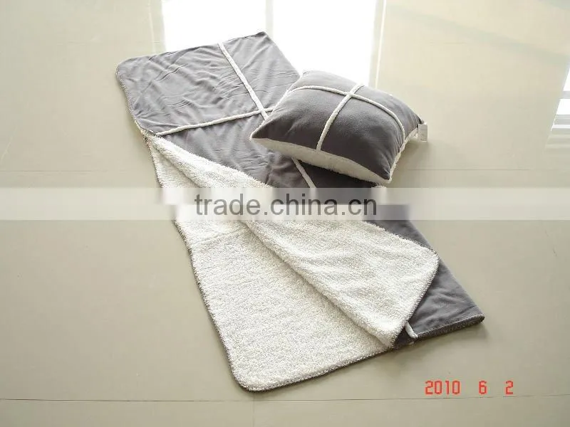 Polar fleece throw with soft ribbon