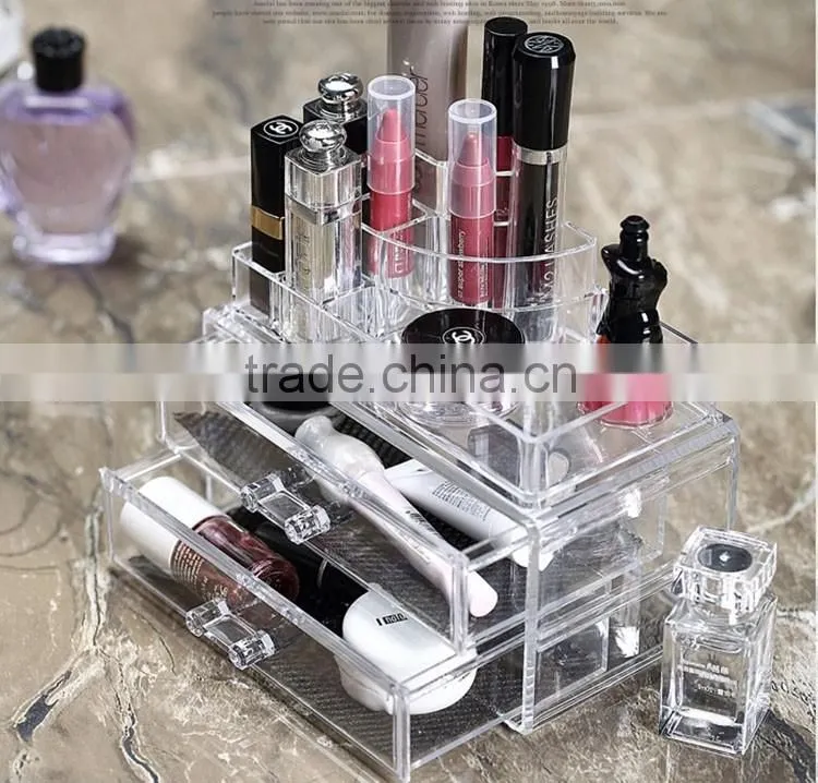 Hot sale acrylic jewelry & cosmetic storage display boxes