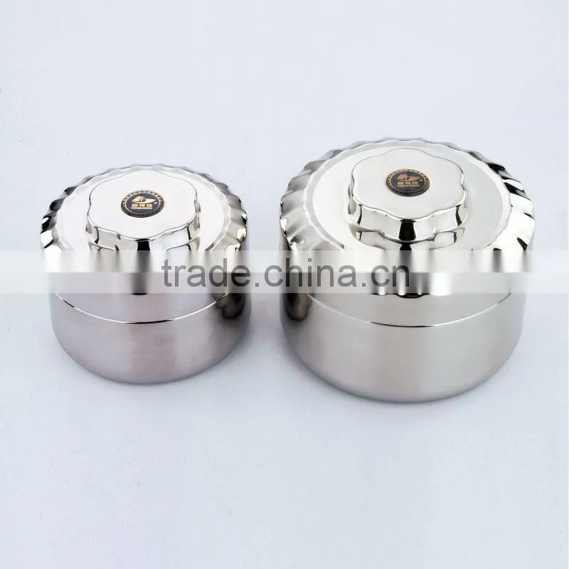201# Stainless Steel Tableware Double-ply warm lunch container