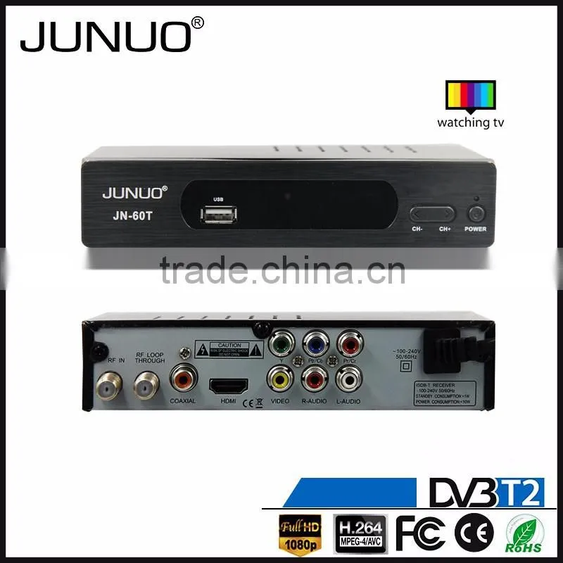 JUNUO OEM good audio video decoder h.264 MPEG4 HD mstar 7t01 digital set top box receiver for digital tv Ukraine