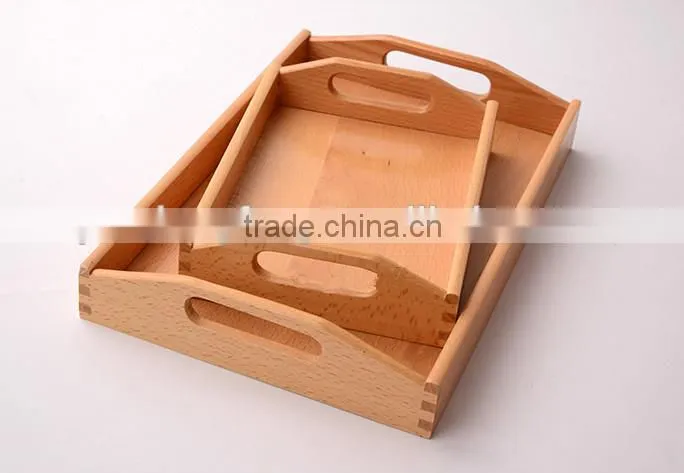new design wood trays with handle