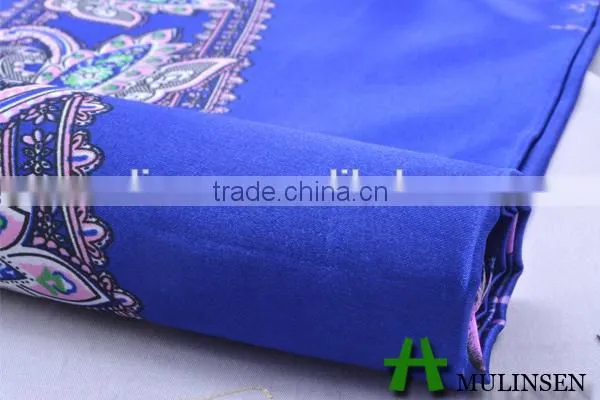 Mulinsen textile 2015 fashion pattern 100% polyester printed silk satin fabric