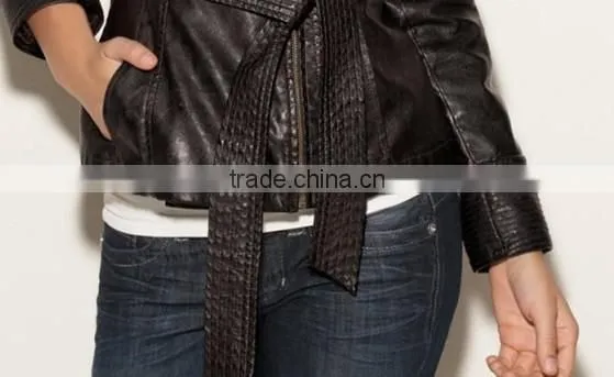Faux Black Leather Jacket For Women Cute