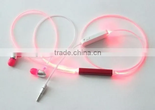 LED Flash Earphone / LED light earphones / LED lighting Earphone