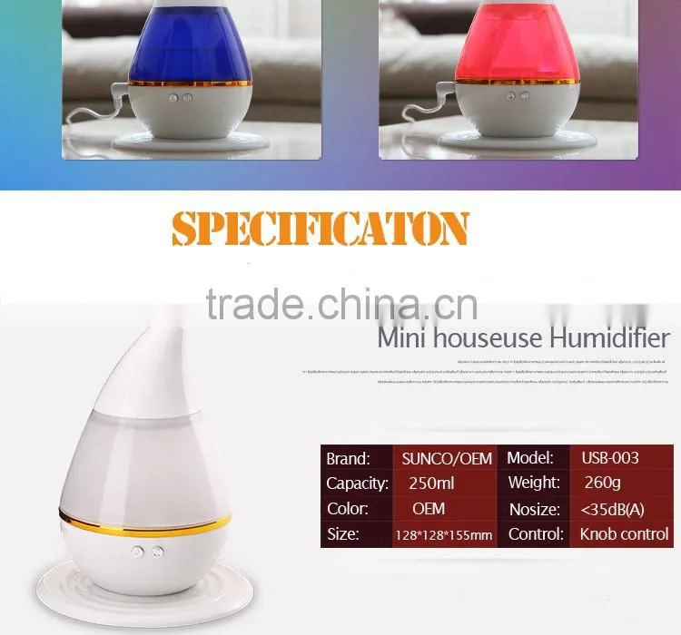 Water drop Colorful gradient light holmes humidifier