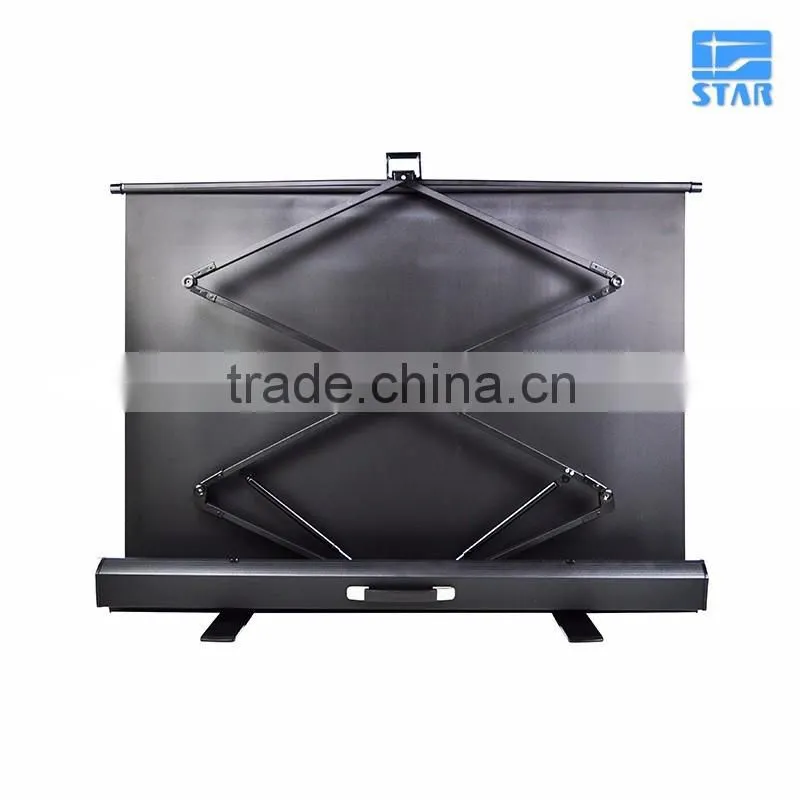 60" pull up Portable floor up screen with hydraulic damping equipment