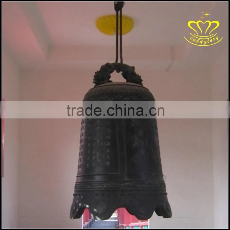 China Regional Feature Bronze outdoor shiny bell sculpture