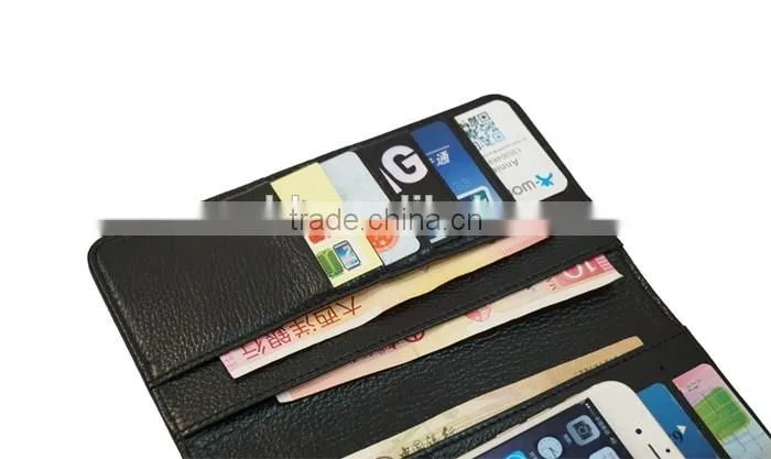 Genuine Leather Wallet Case for Mobile Phone,Cards and Money,Super Slim Design