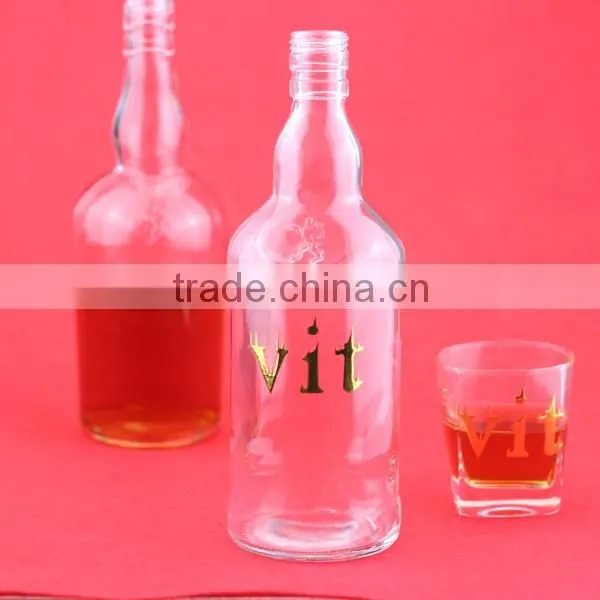 China factory cheap frosted whiskey bottle liquor bottles wholesale food great boston bottles
