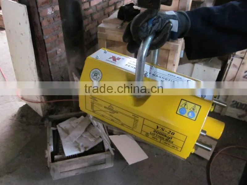 Inexpensive permanent magnetic lifting machine with safety twist
