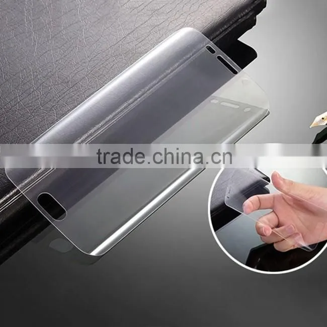 China supplier anti shatter TPU gel silicon screen protector for mobile phone for S6 EDGE