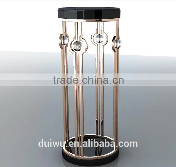 High quality eurpean style brushed golden stainless steel side tables