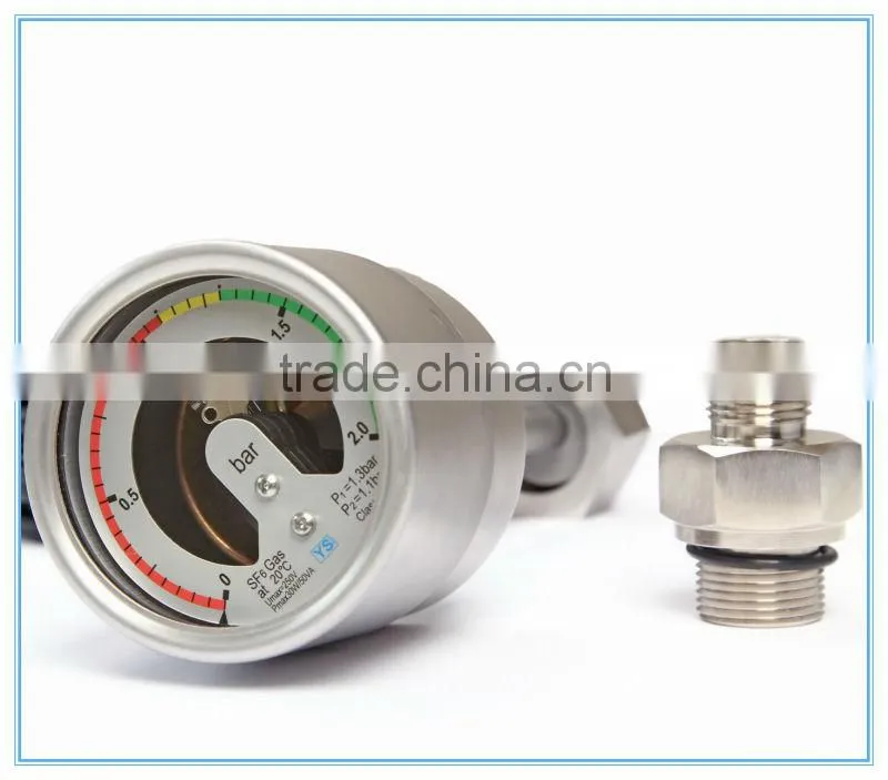 Manufacturer in china oem Stainless steel Manometer for SF6