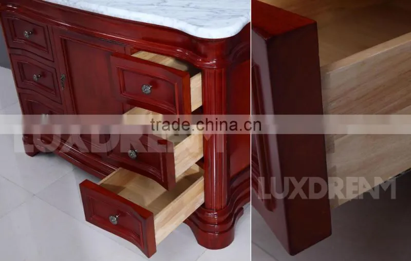 60" Classic free standing bathroom vanity wooden stain finish