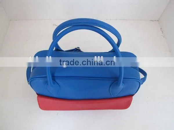 The dark blue big tote bag young lady PU bags