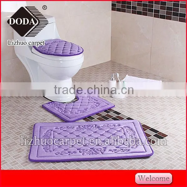 nonslip microfiber bath rug printed memory foam