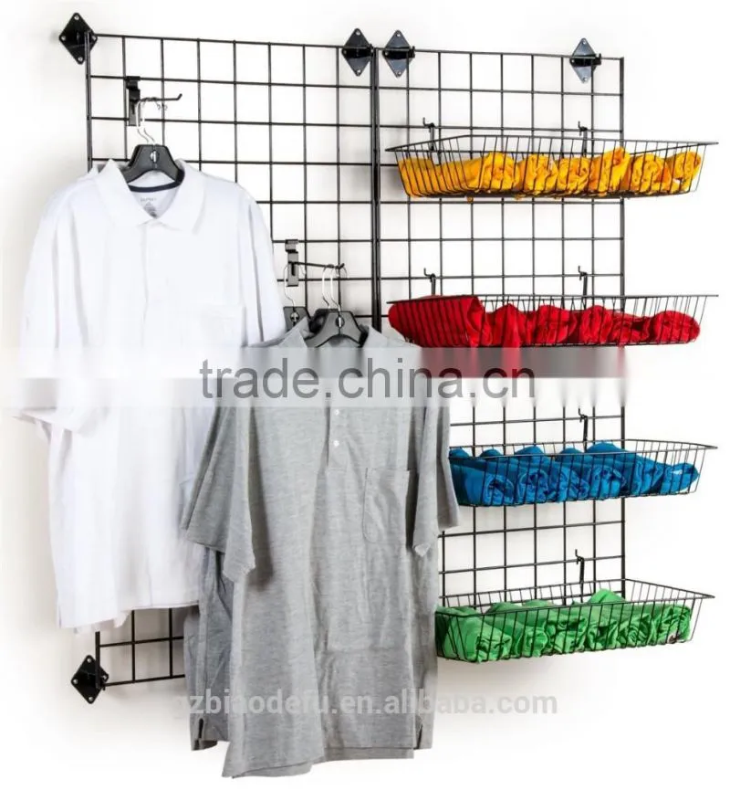 hanging metal wire mesh gridwall panel for display rack