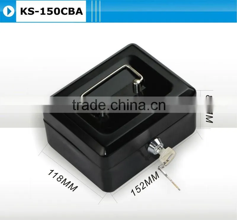 matel cash box with key lock