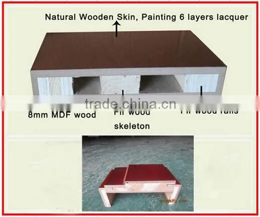 Lastest design double glass wooden door