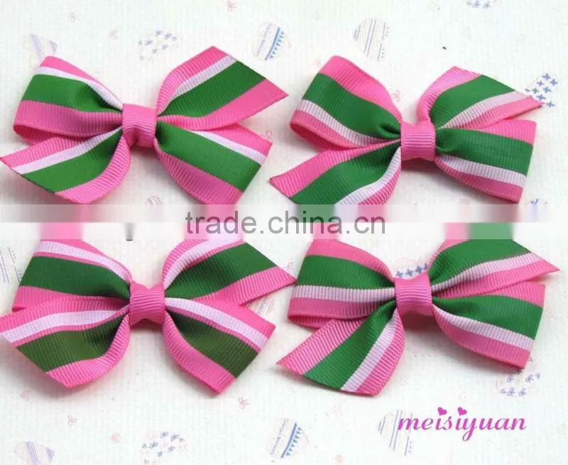 Custom chocolate packing ribbon bow with elastic loop pre-made bow for baking decoration