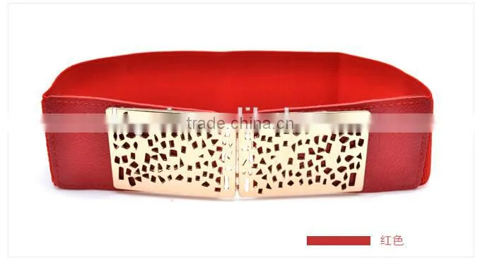 sexy wide waist belt gold metal waist belt for lady